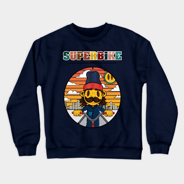 S U P E R B I K E Crewneck Sweatshirt by domivakero